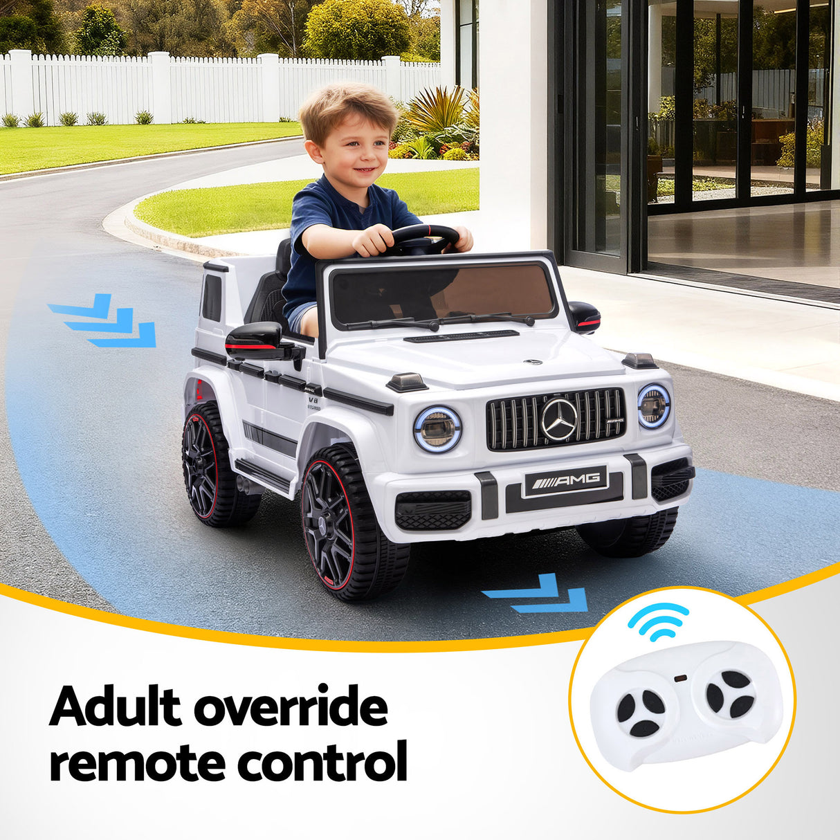 Gaydon Kids Ride On Car, 12V Electric, White