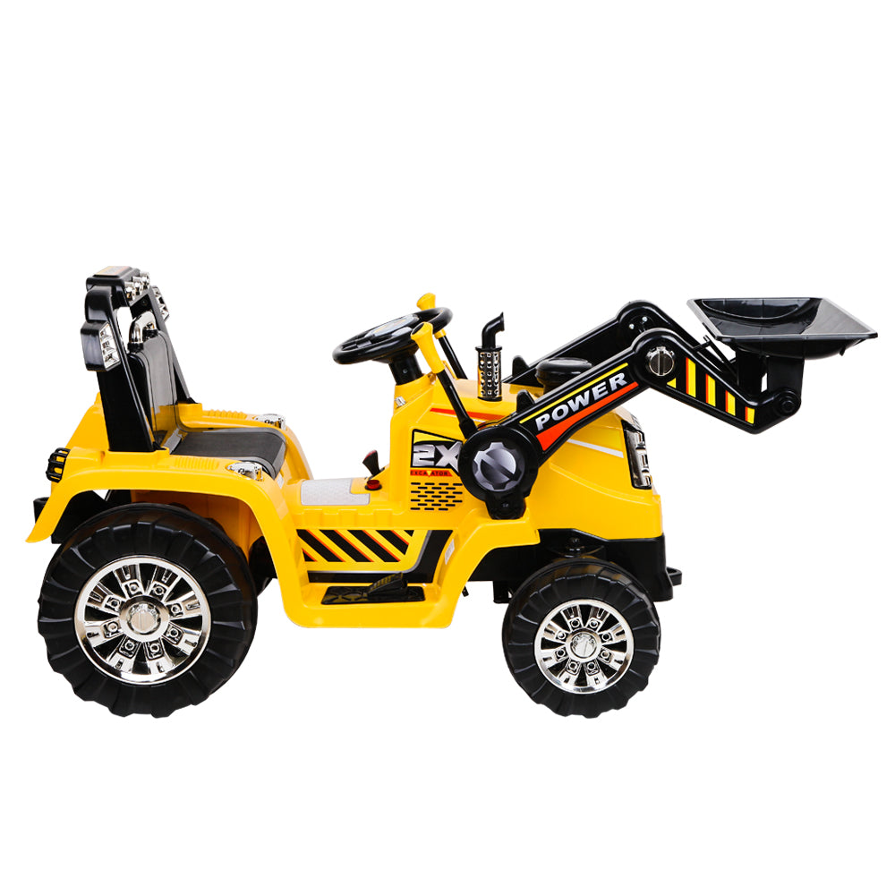 Greenham Ride On Bulldozer Digger 6V Electric, Yellow