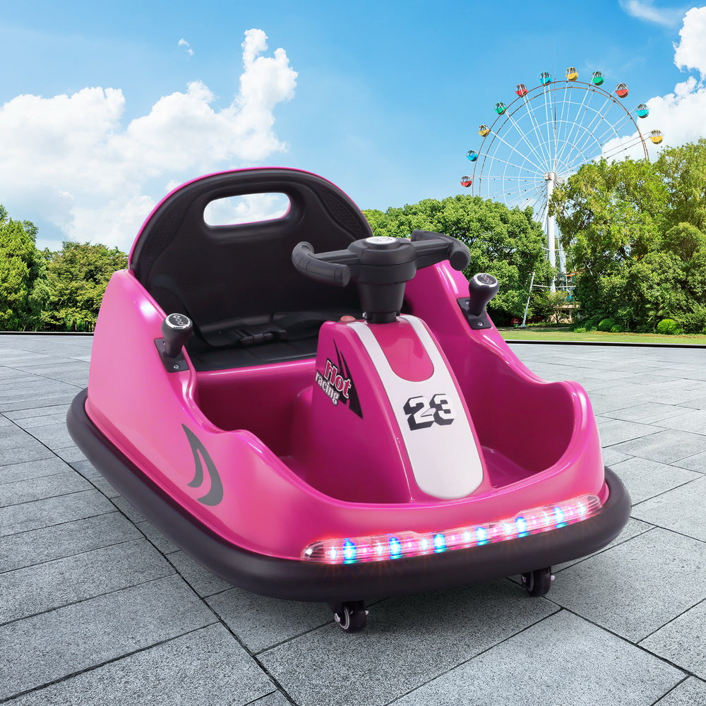 Kids Electric Ride On Bumper Kart with Remote Control 6V Pink