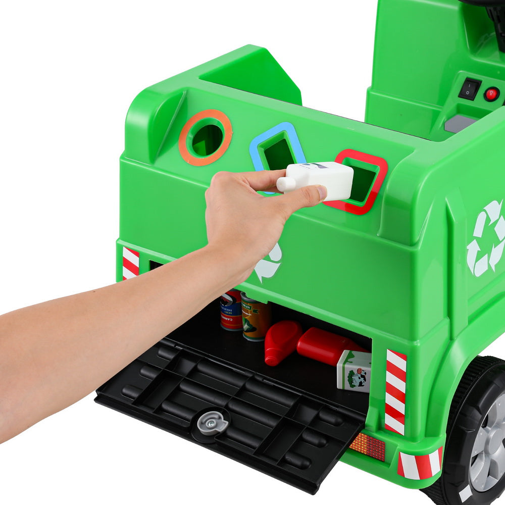 Peterhead Ride On Garbage Truck 12V Electric, Green