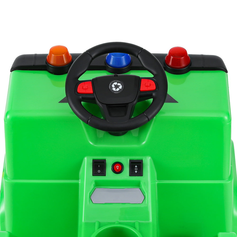Peterhead Ride On Garbage Truck 12V Electric, Green