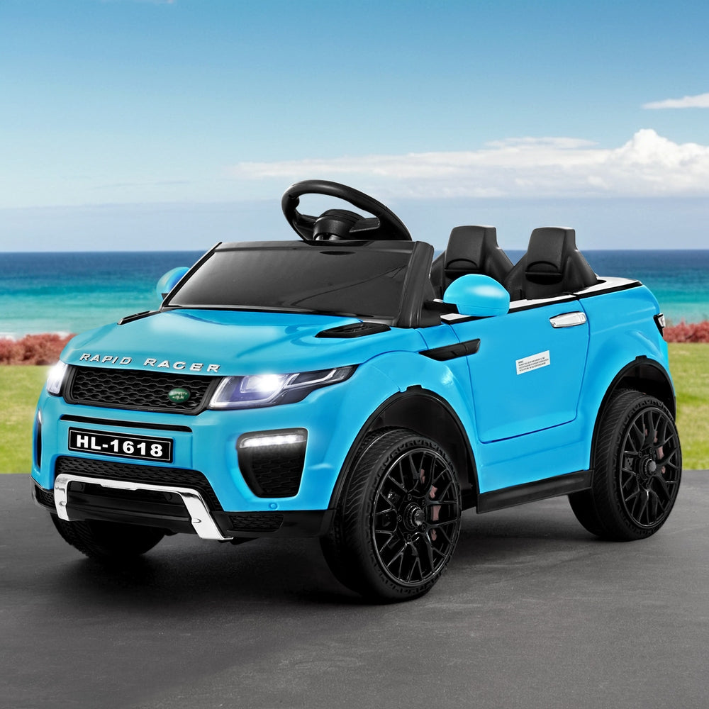 Blue 12V electric ride on luxury SUV for kids
