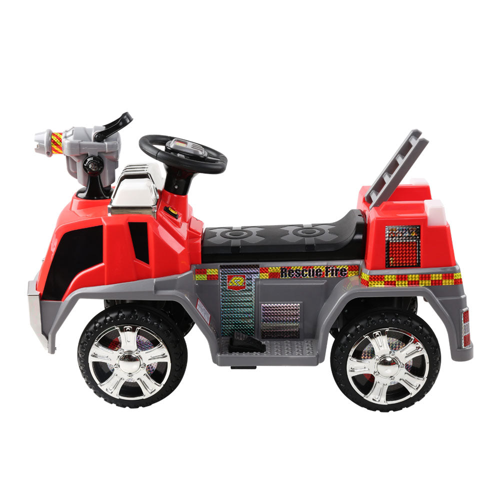 Kids Electric Ride On Fire Truck 6V Red