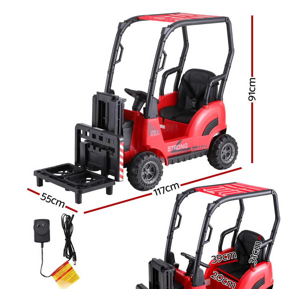 Kids Electric Ride On Forklift with Remote Control 12V Red
