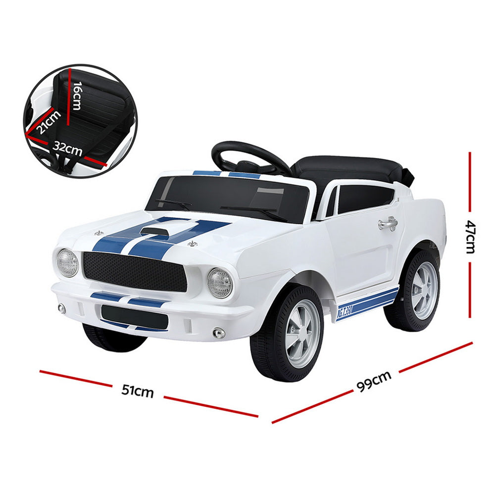 Llandow Kids Ride On Car, 12V Electric, White