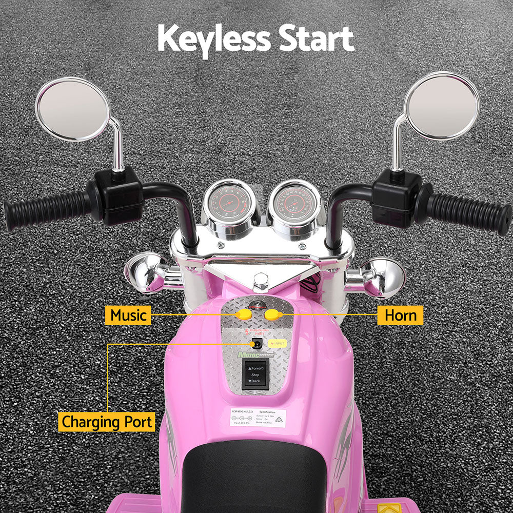 Tangmere Ride On Motorcycle 6V Electric, Pink