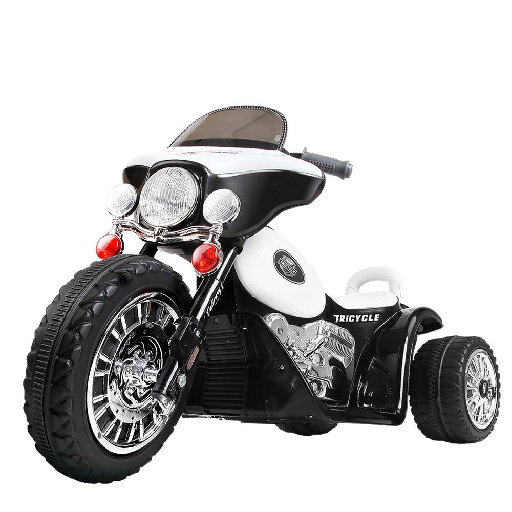 Kids Electric Ride On Police Cruiser Motorbike 6V Black
