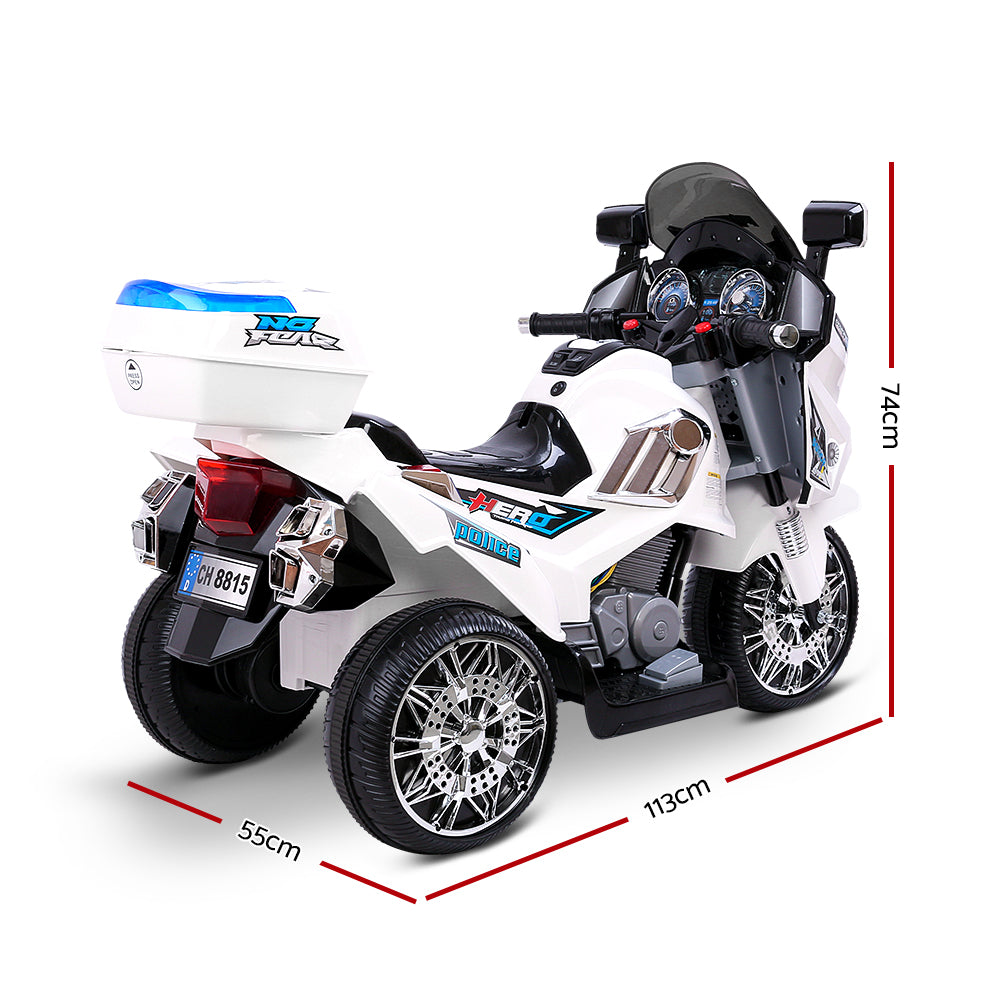 Fowlmere Ride On Police Motorcycle 6V Electric, White