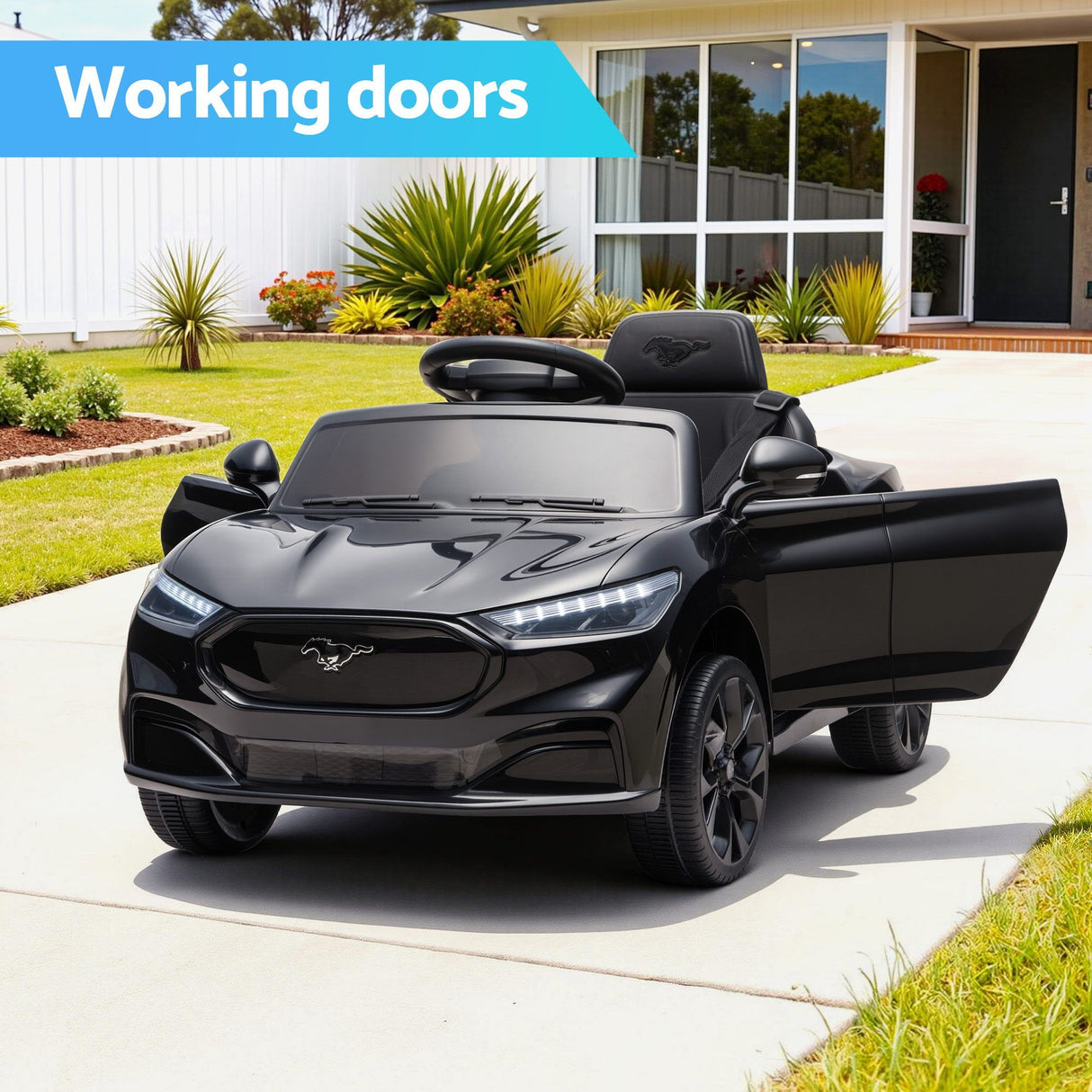Kemble Kids Ride On Car, 12V Electric, Black