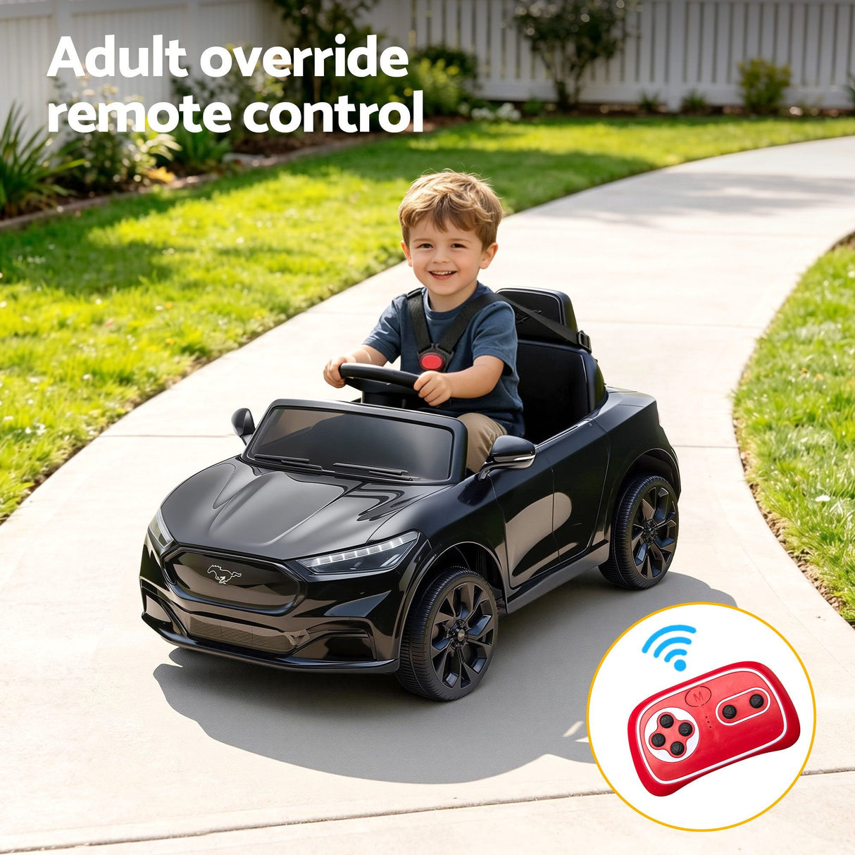 Kemble Kids Ride On Car, 12V Electric, Black