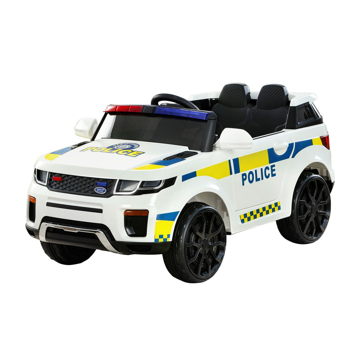 Lulsgate Kids Ride On Police Car, 12V Electric, White