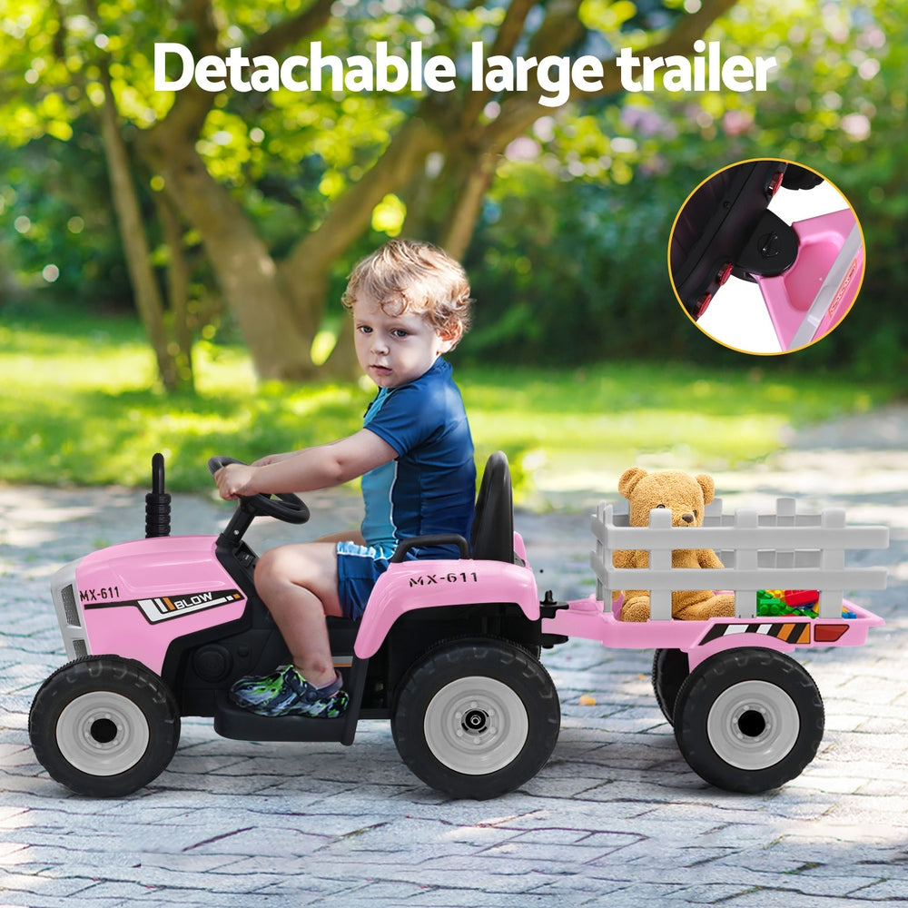 Colerne Kids Ride On Tractor, 12V Electric