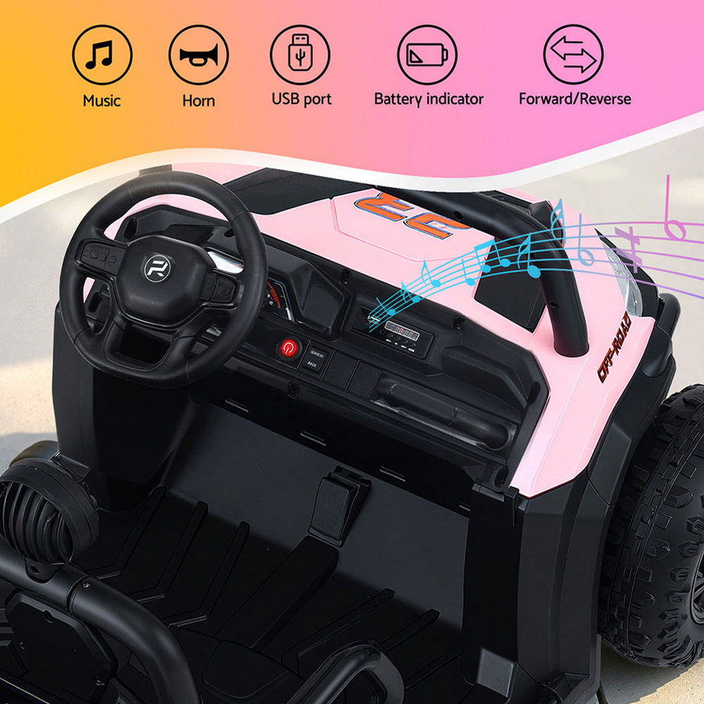 Kirkistown Kids Ride On Car, 12V Electric, Pink