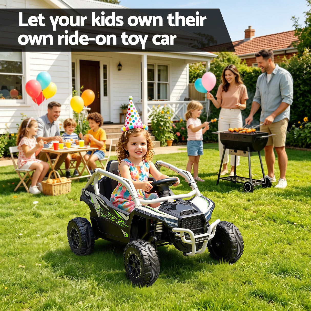 Shelsley Kids Ride On Car, 12V Electric Off Road, Green