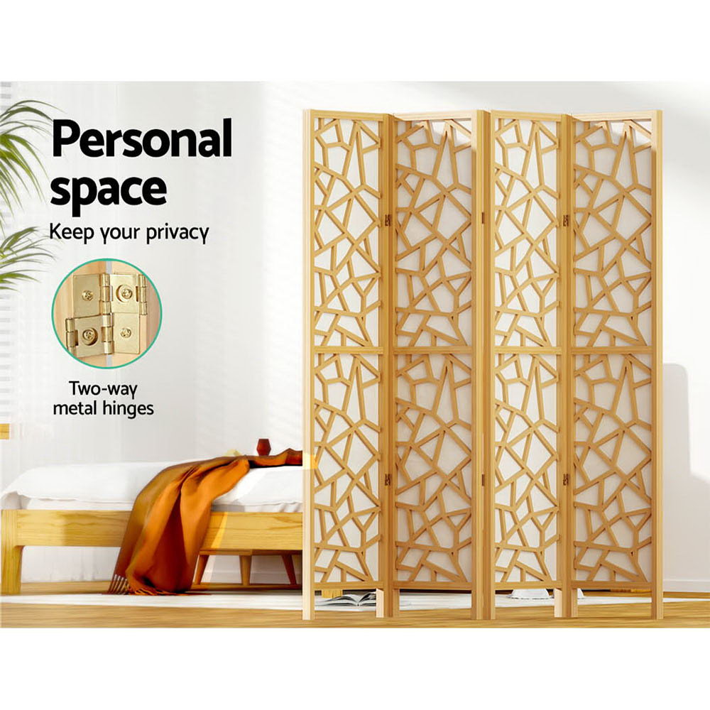 Lakes Entrance 4 Panel Room Divider Screen, Natural