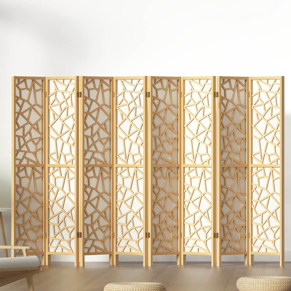 Lakes Entrance 8 Panel Room Divider Screen, Natural
