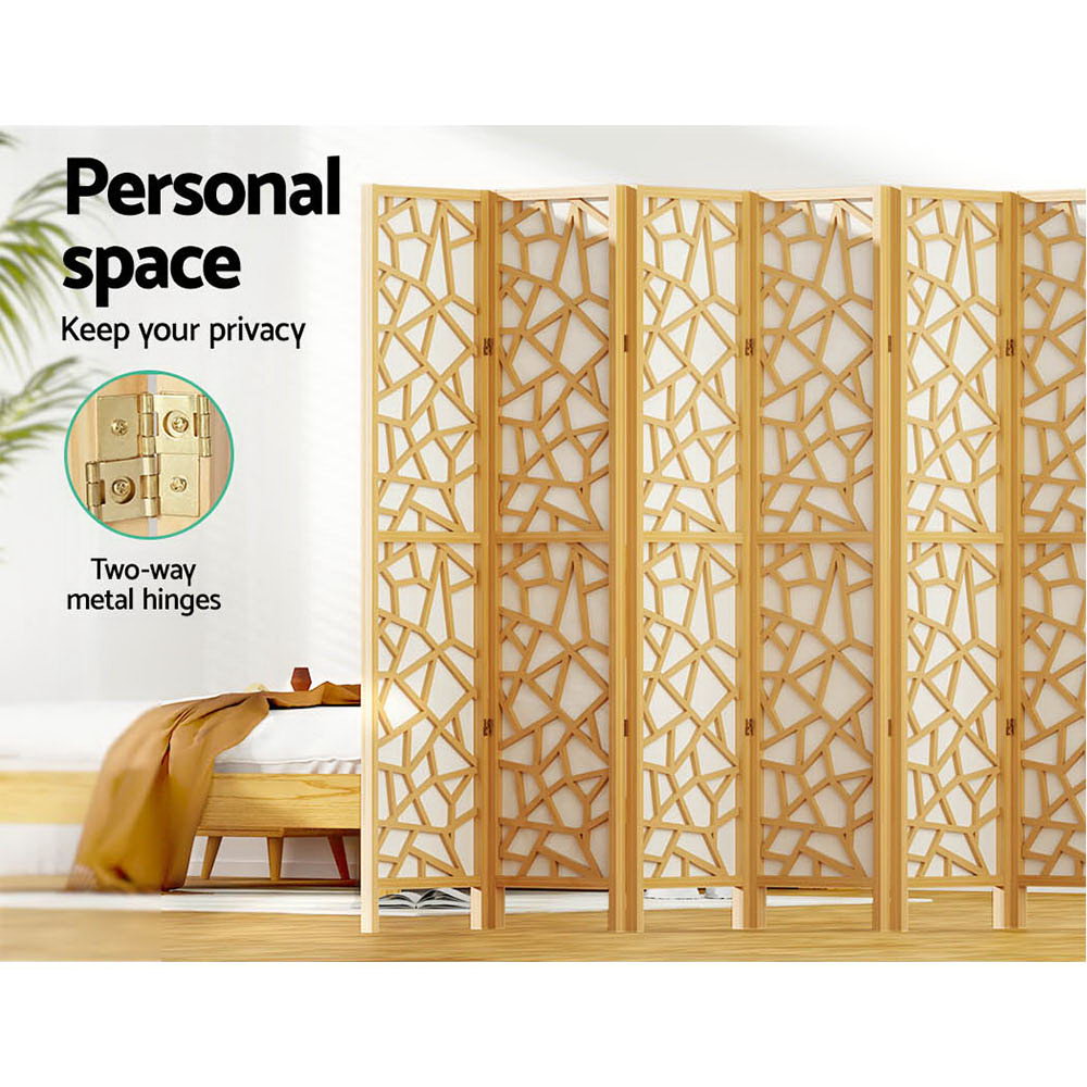 Lakes Entrance 8 Panel Room Divider Screen, Natural