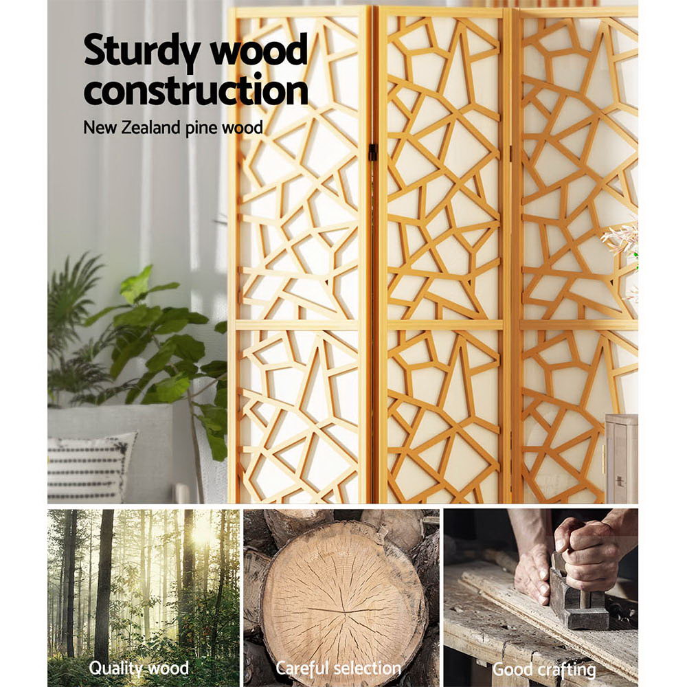 Lakes Entrance 8 Panel Room Divider Screen, Natural