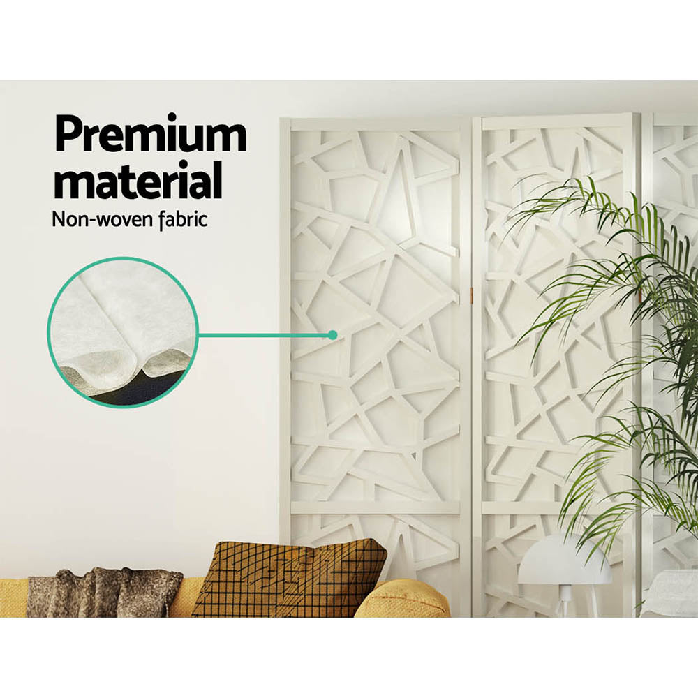 Lakes Entrance 8 Panel Room Divider Screen, White