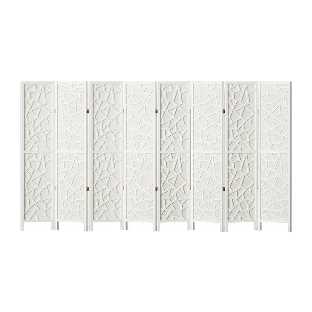 Lakes Entrance 8 Panel Room Divider Screen, White