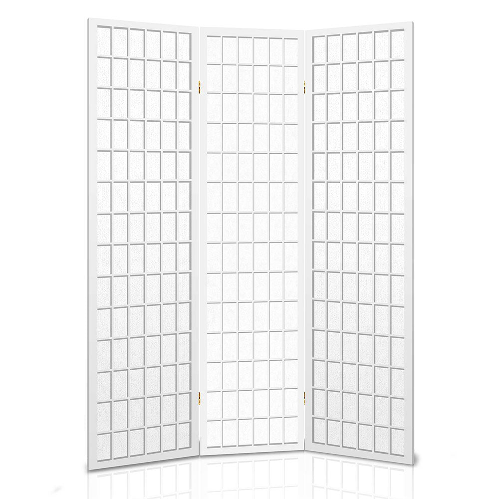 Cann River 3 Panel Pine Room Divider Screen, White view 4