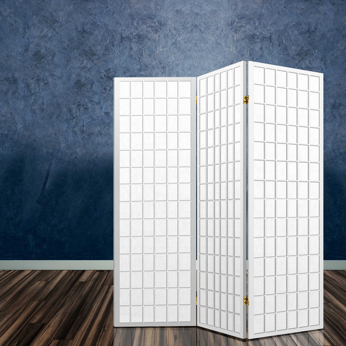 Cann River 3 Panel Pine Room Divider Screen, White view 7