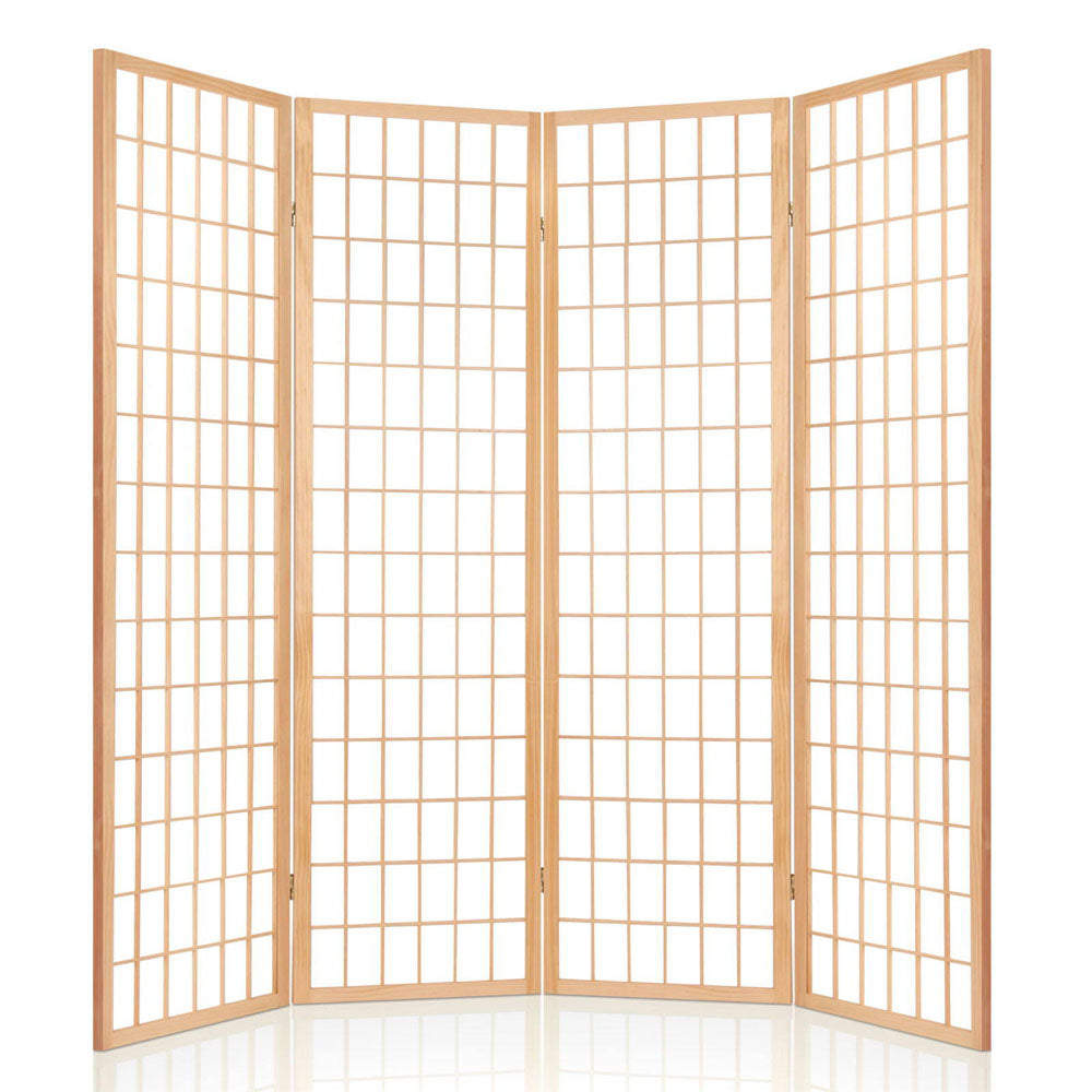 Cann River 4 Panel Pine Room Divider Screen, Natural view 4