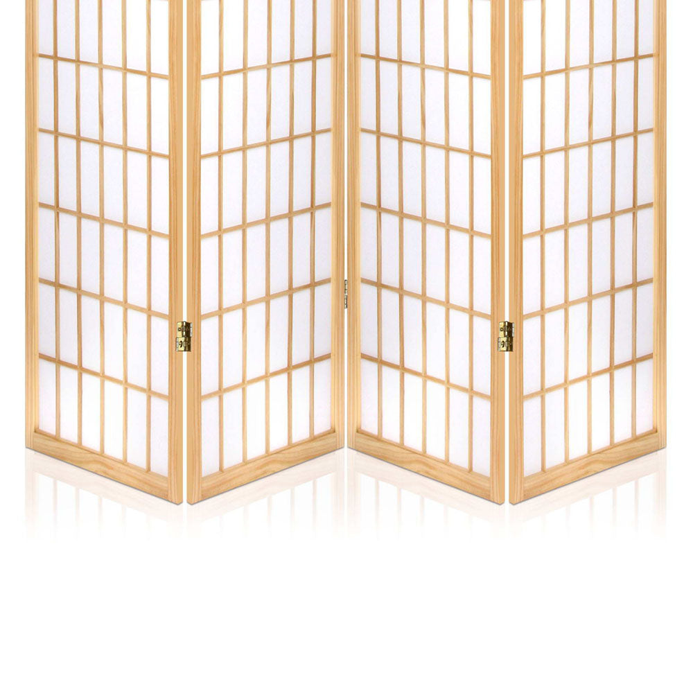 Cann River 4 Panel Pine Room Divider Screen, Natural view 6