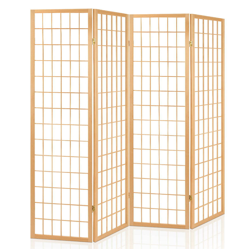 Cann River 4 Panel Pine Room Divider Screen, Natural view 8