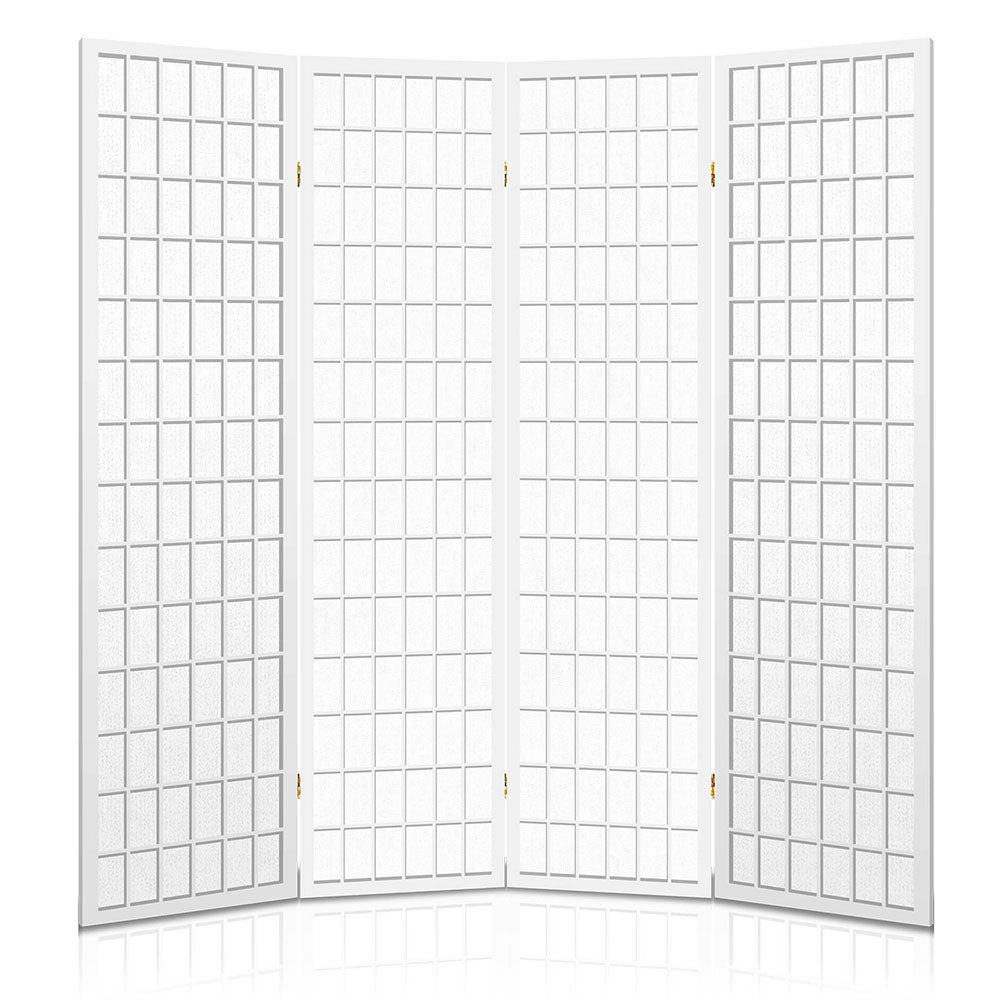 Cann River 4 Panel Pine Room Divider Screen, White view 5