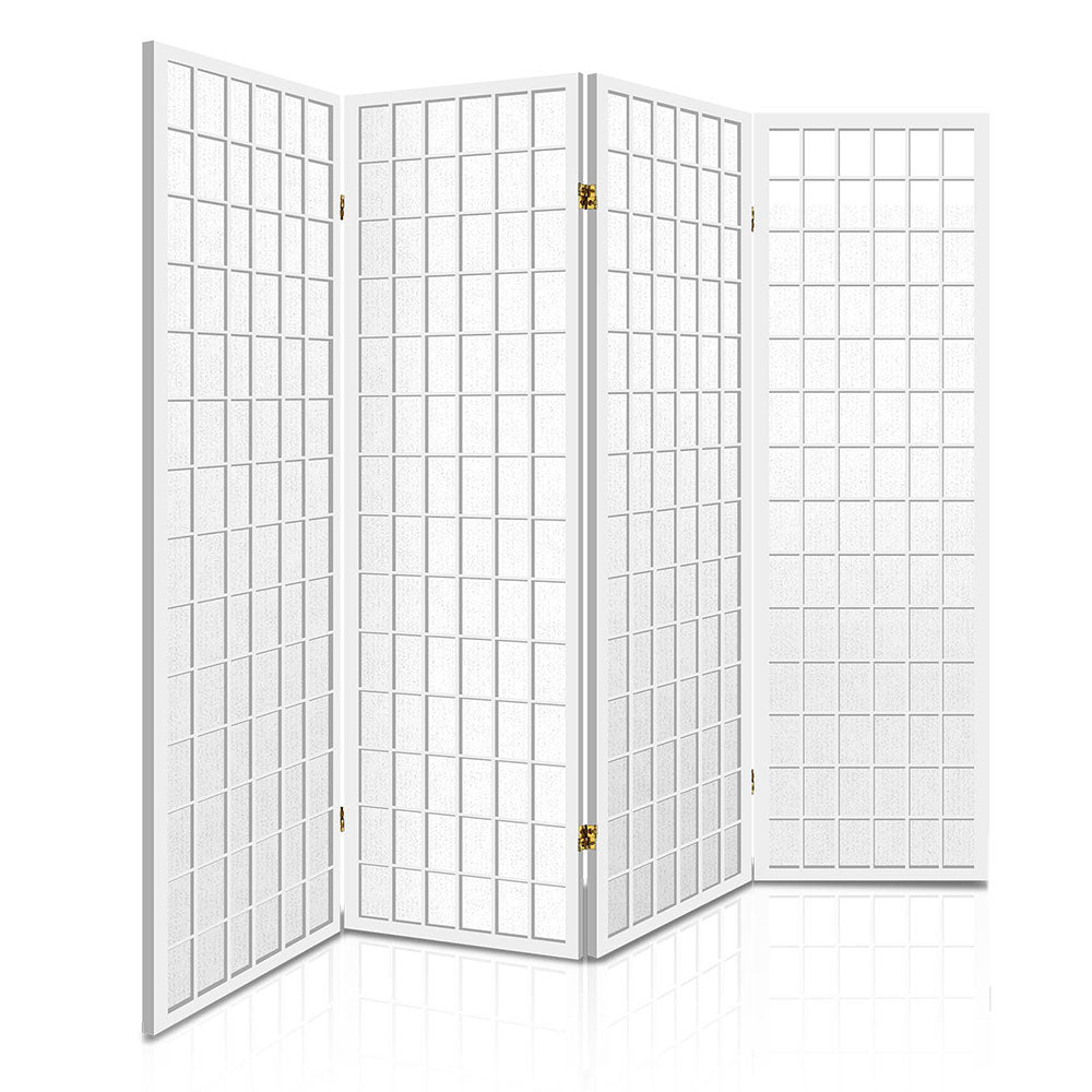 Cann River 4 Panel Pine Room Divider Screen, White view 8