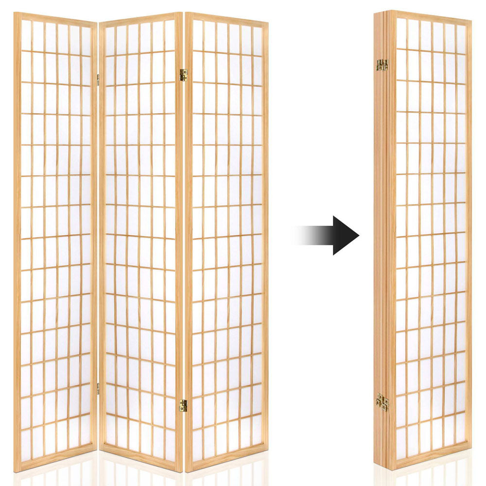 Cann River 6 Panel Pine Room Divider Screen, Natural view 4