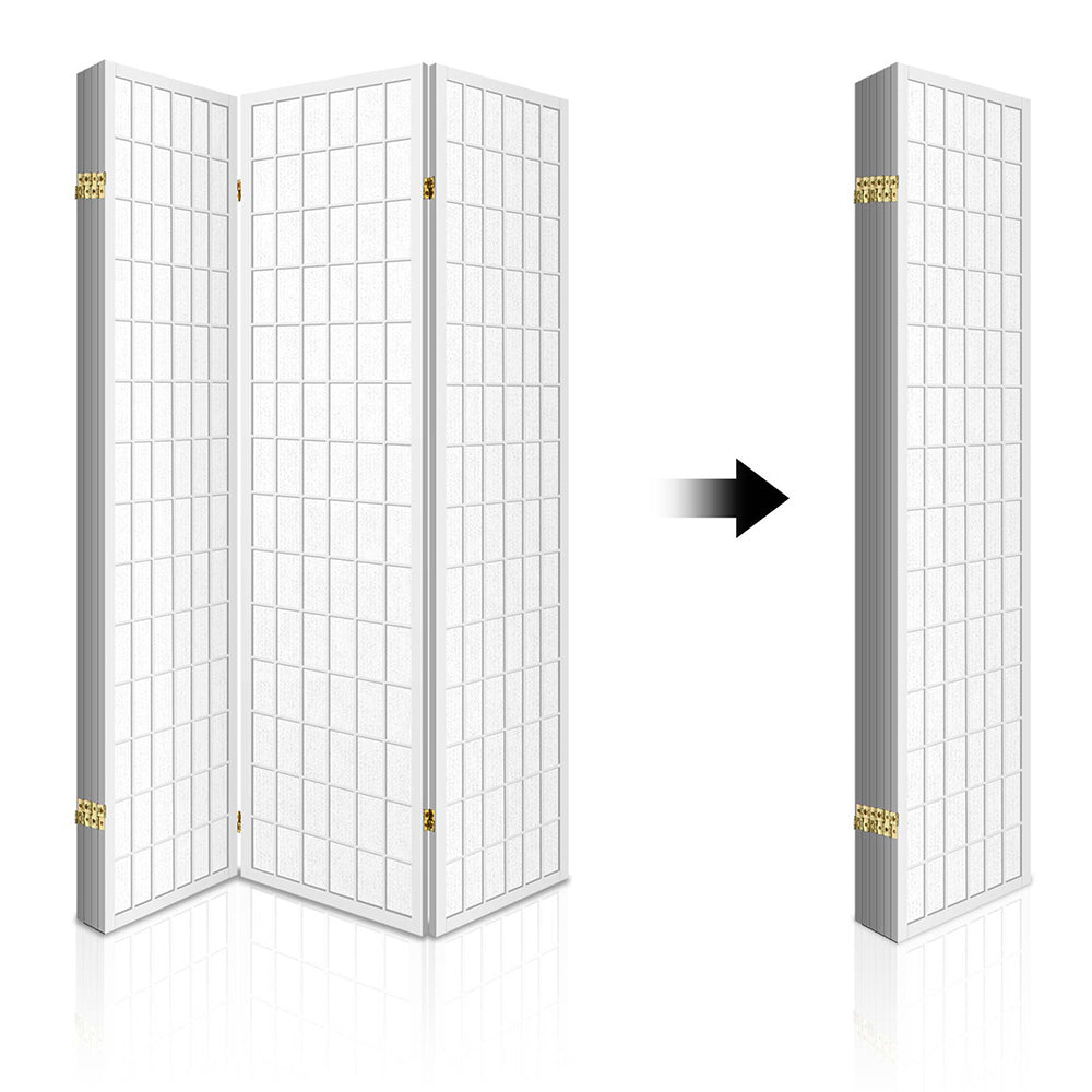 Cann River 6 Panel Pine Room Divider Screen, White view 5