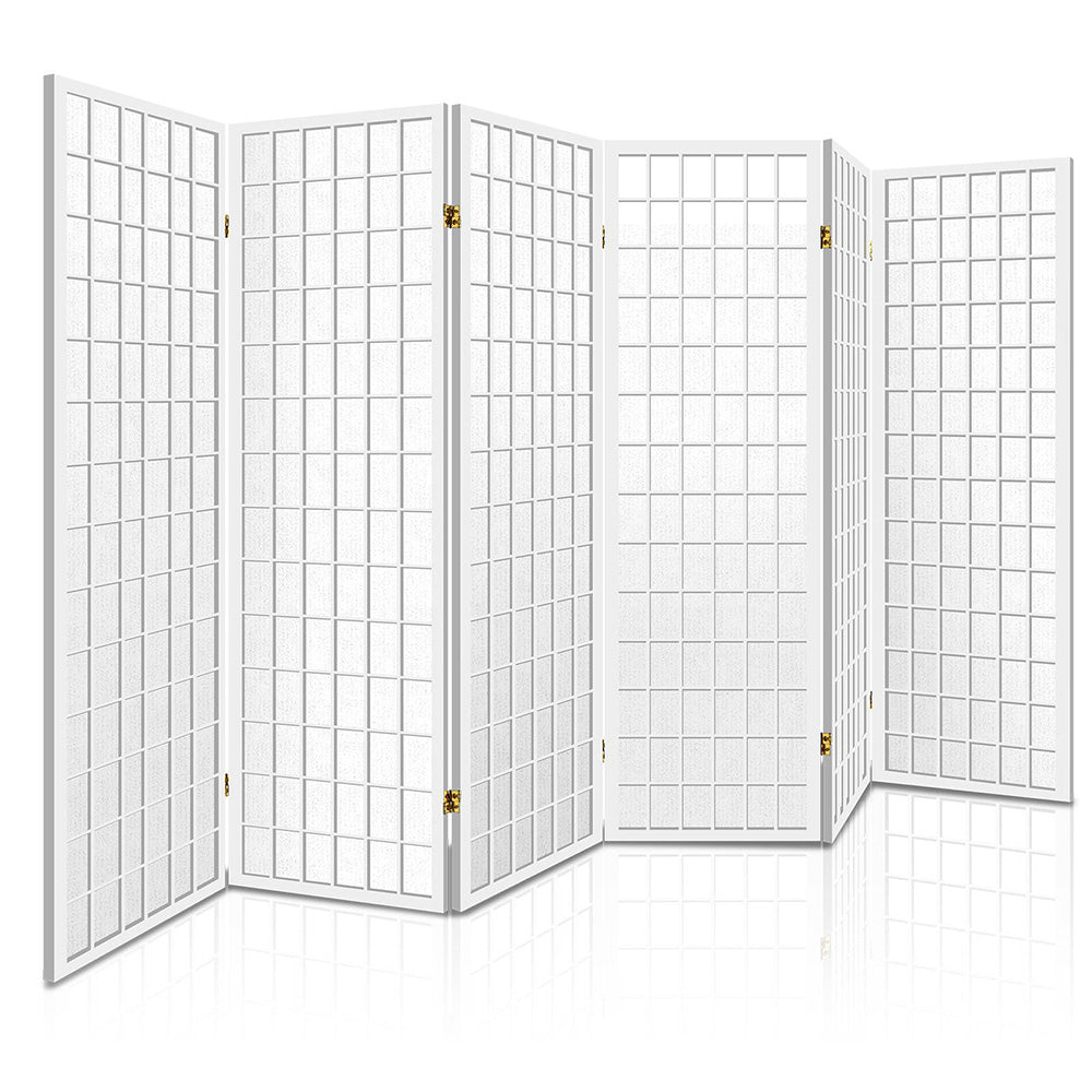 Cann River 6 Panel Pine Room Divider Screen, White view 8