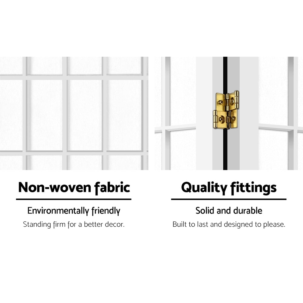 Cann River 8 Panel Pine Room Divider Screen, White view 4