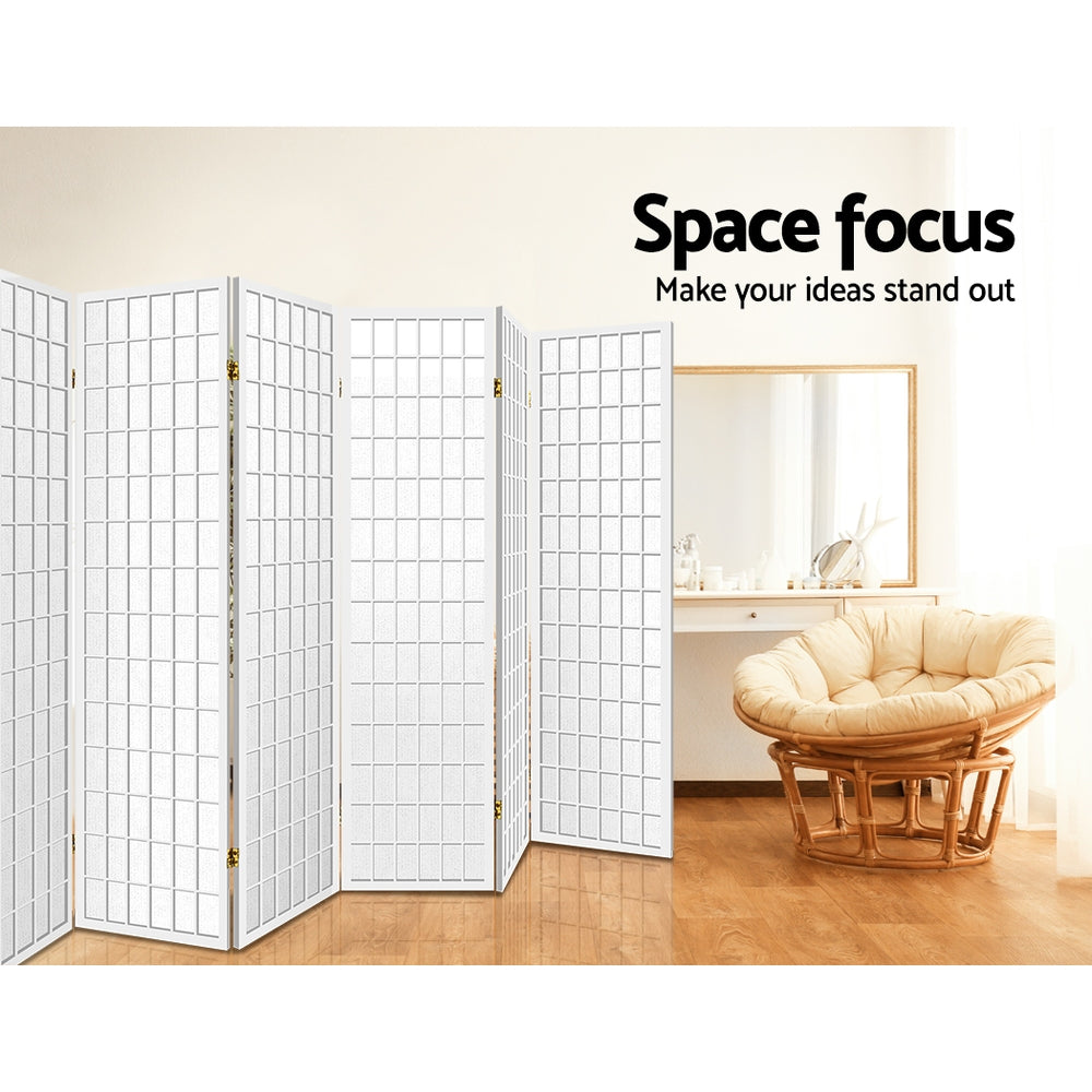 Cann River 8 Panel Pine Room Divider Screen, White view 6