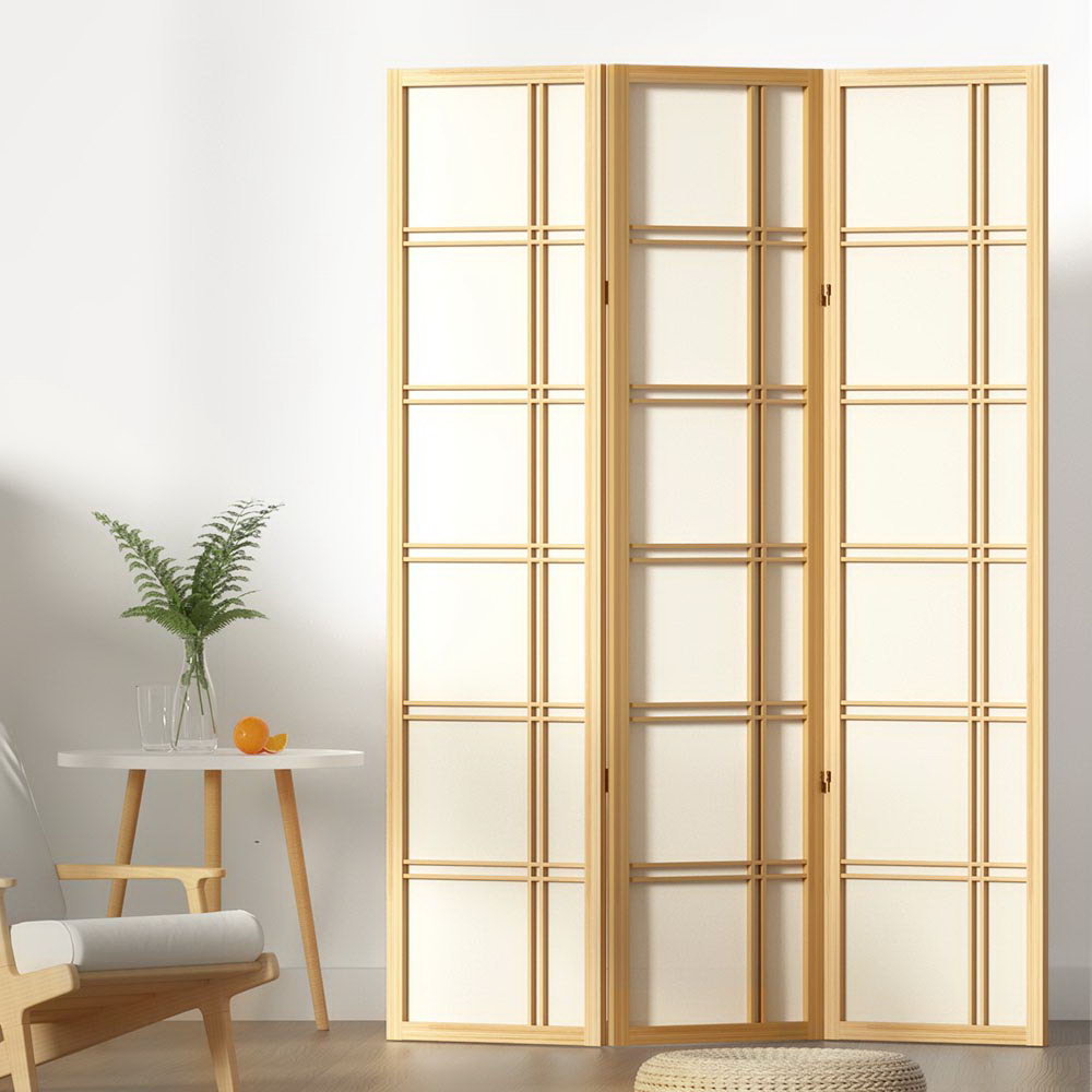 Bairnsdale 3 Panel Room Divider Screen, Natural