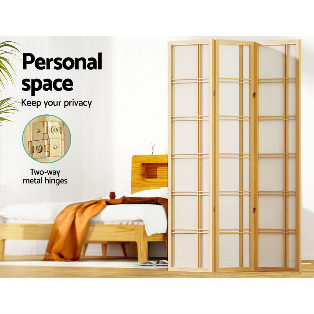 Bairnsdale 3 Panel Room Divider Screen, Natural