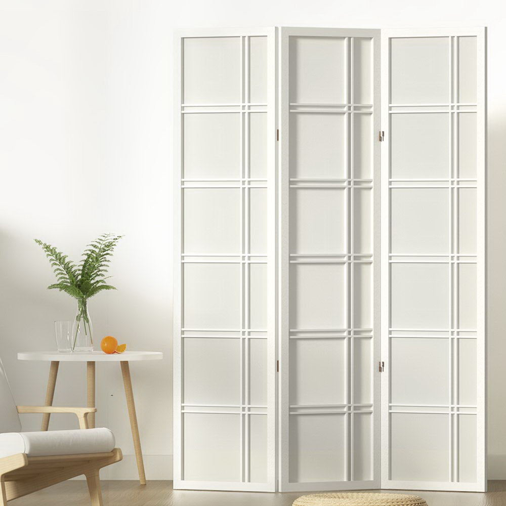 Bairnsdale 3 Panel Room Divider Screen, White
