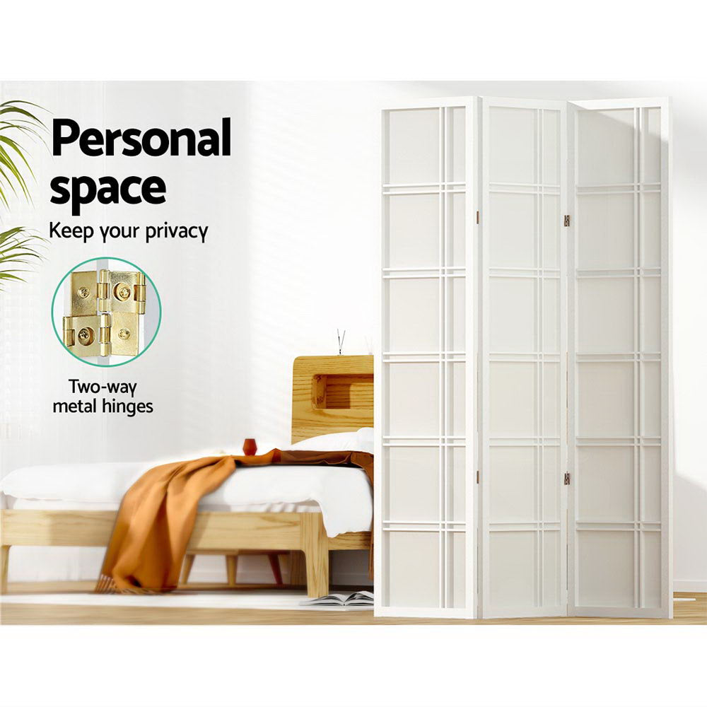 Bairnsdale 3 Panel Room Divider Screen, White