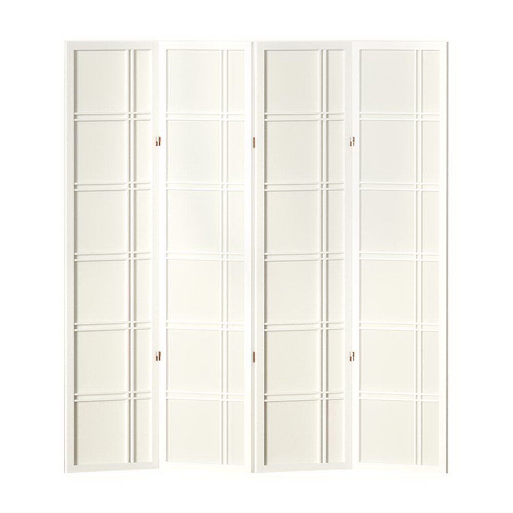 Bairnsdale 4 Panel Room Divider Screen, White