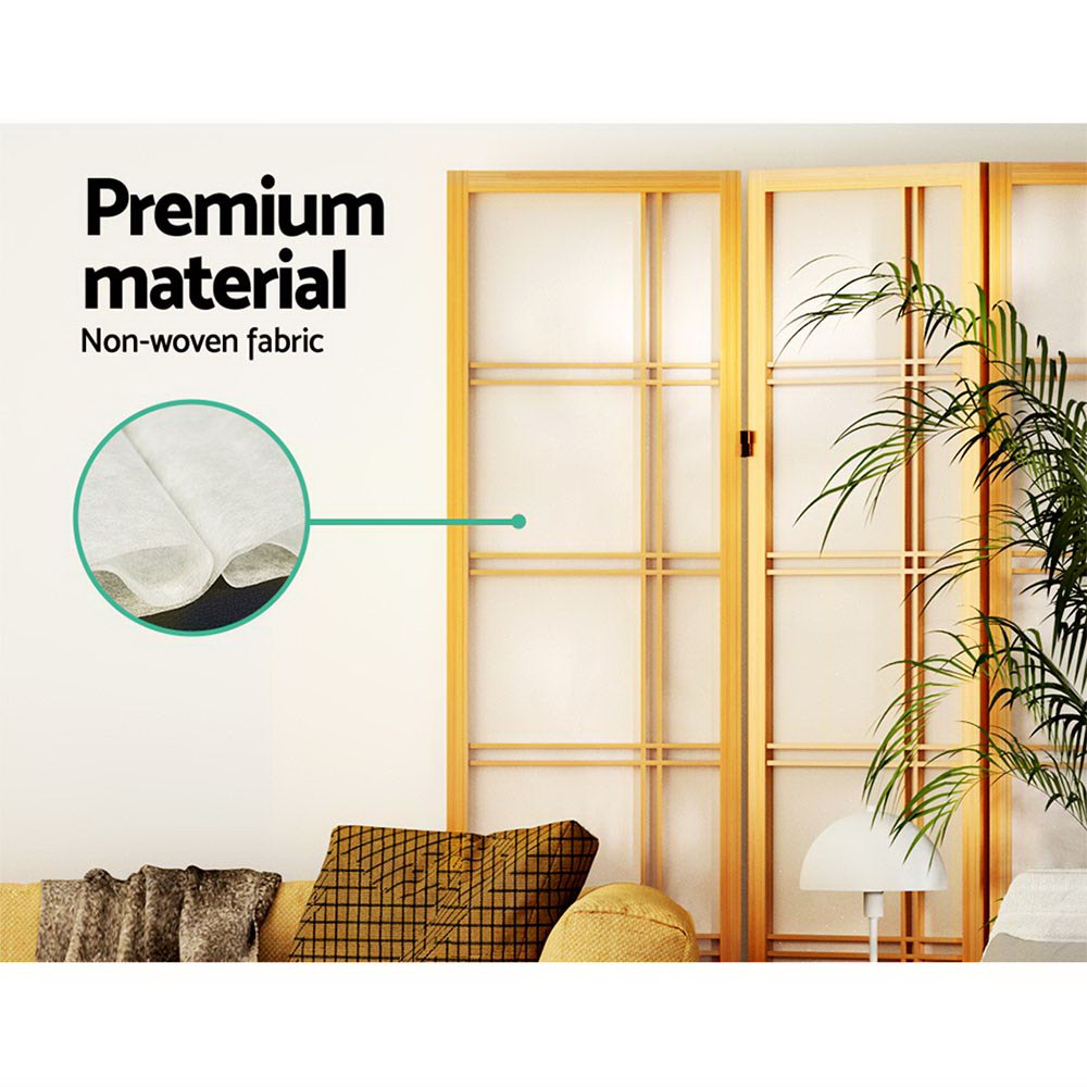 Bairnsdale 6 Panel Room Divider Screen, Natural
