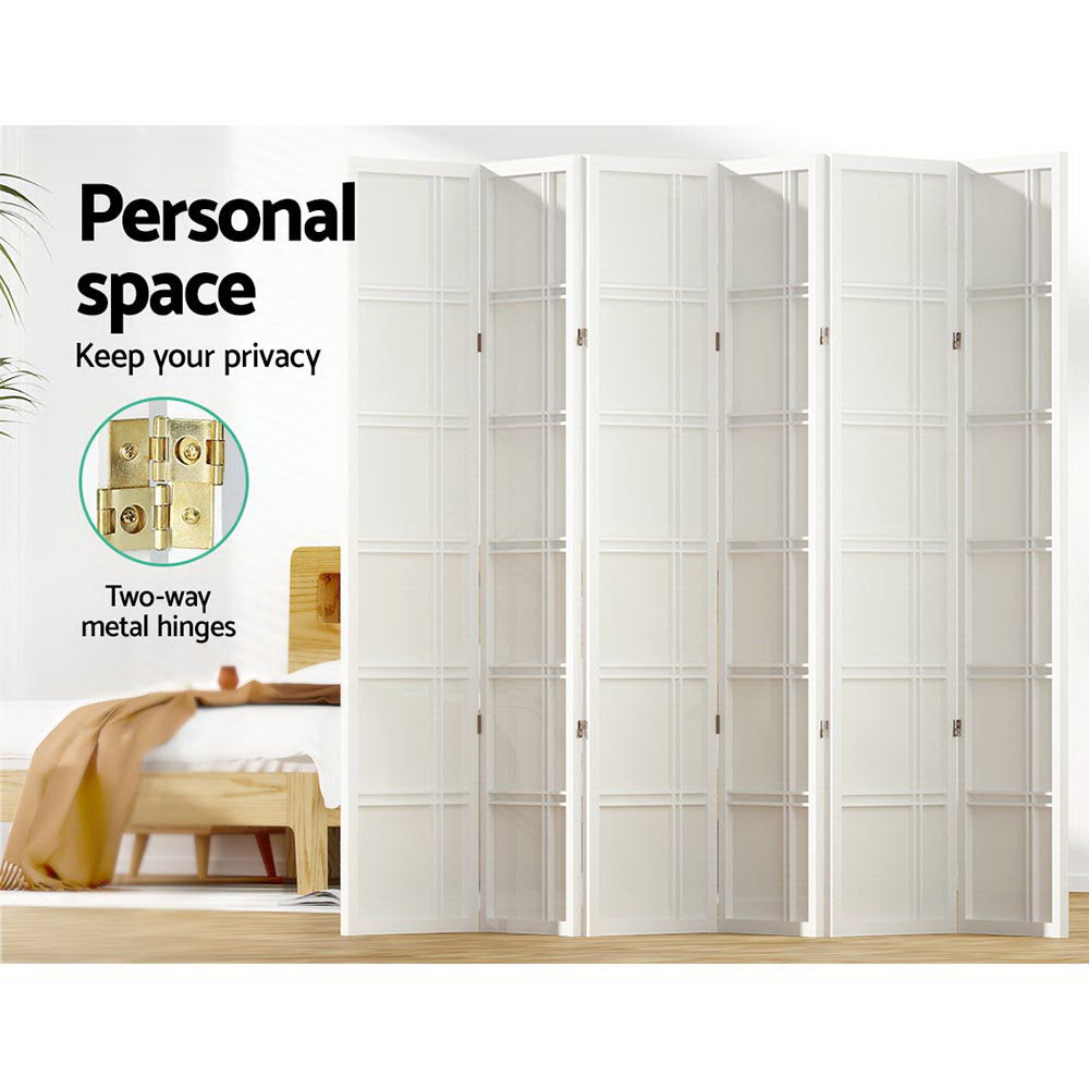 Bairnsdale 6 Panel Room Divider Screen, White