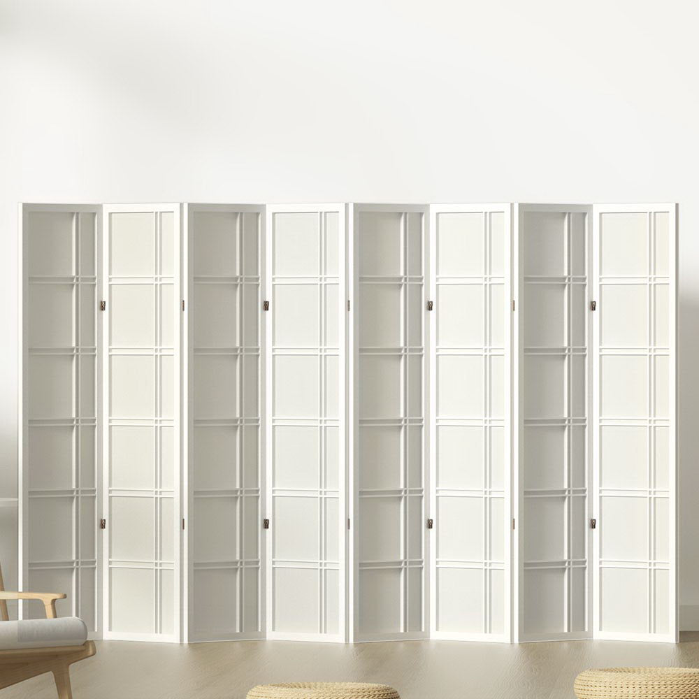 Bairnsdale 8 Panel Room Divider Screen, White