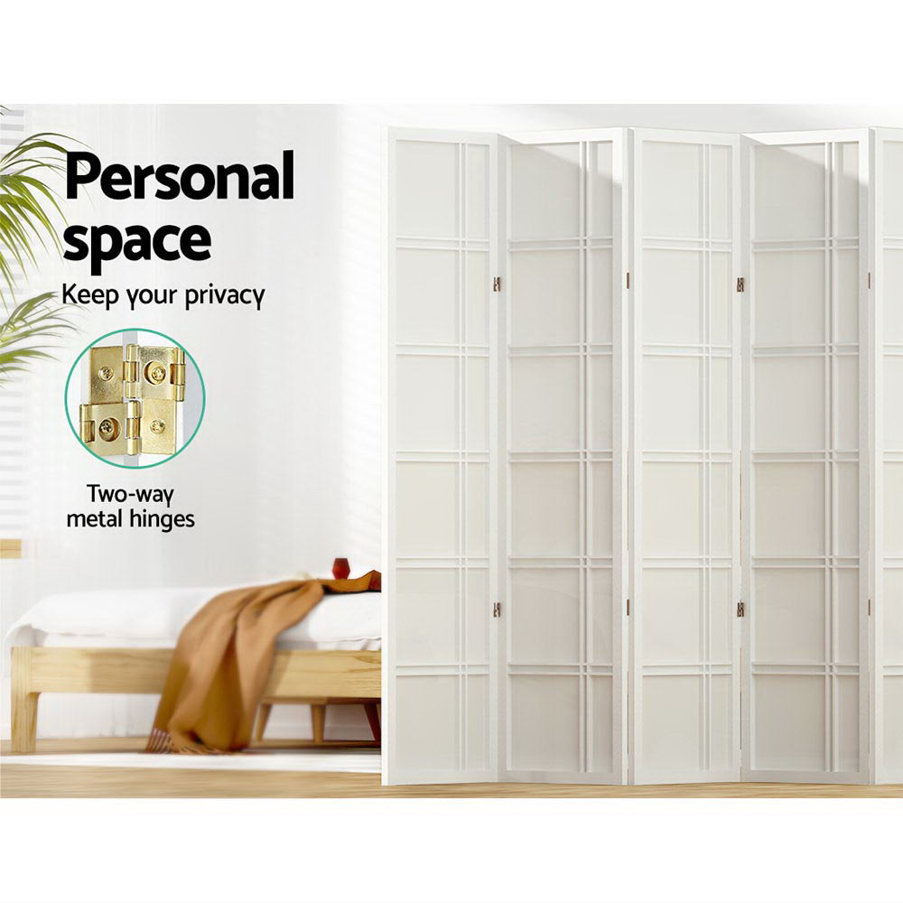 Bairnsdale 8 Panel Room Divider Screen, White