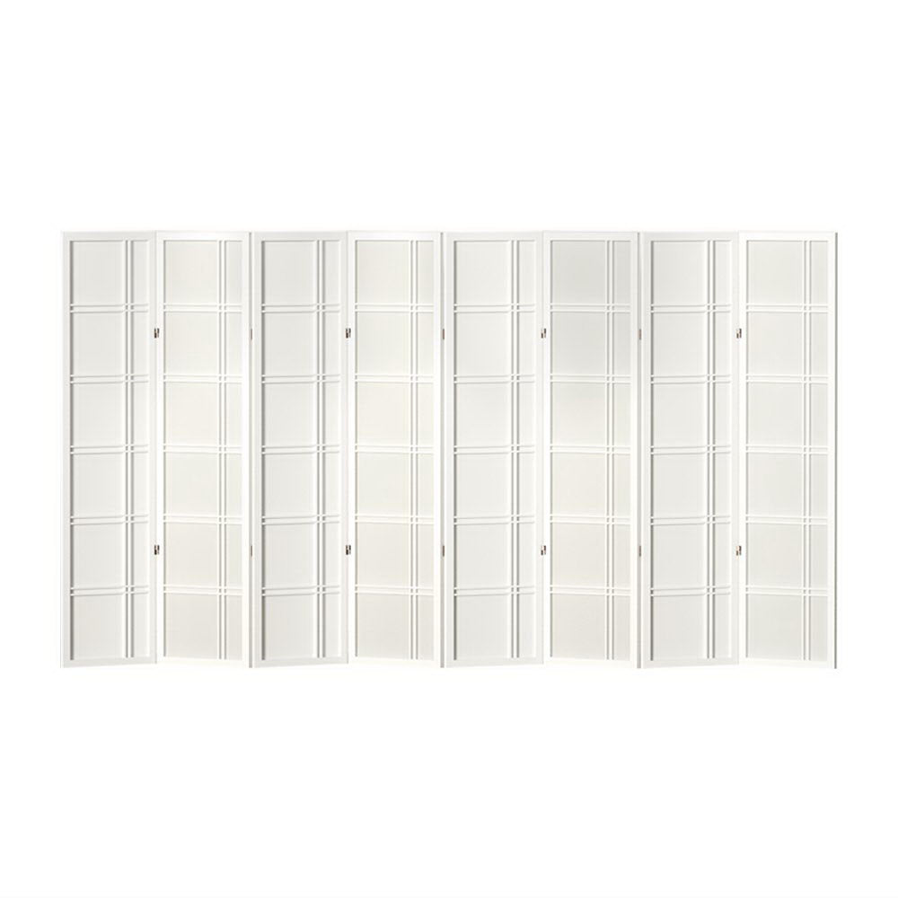 Bairnsdale 8 Panel Room Divider Screen, White