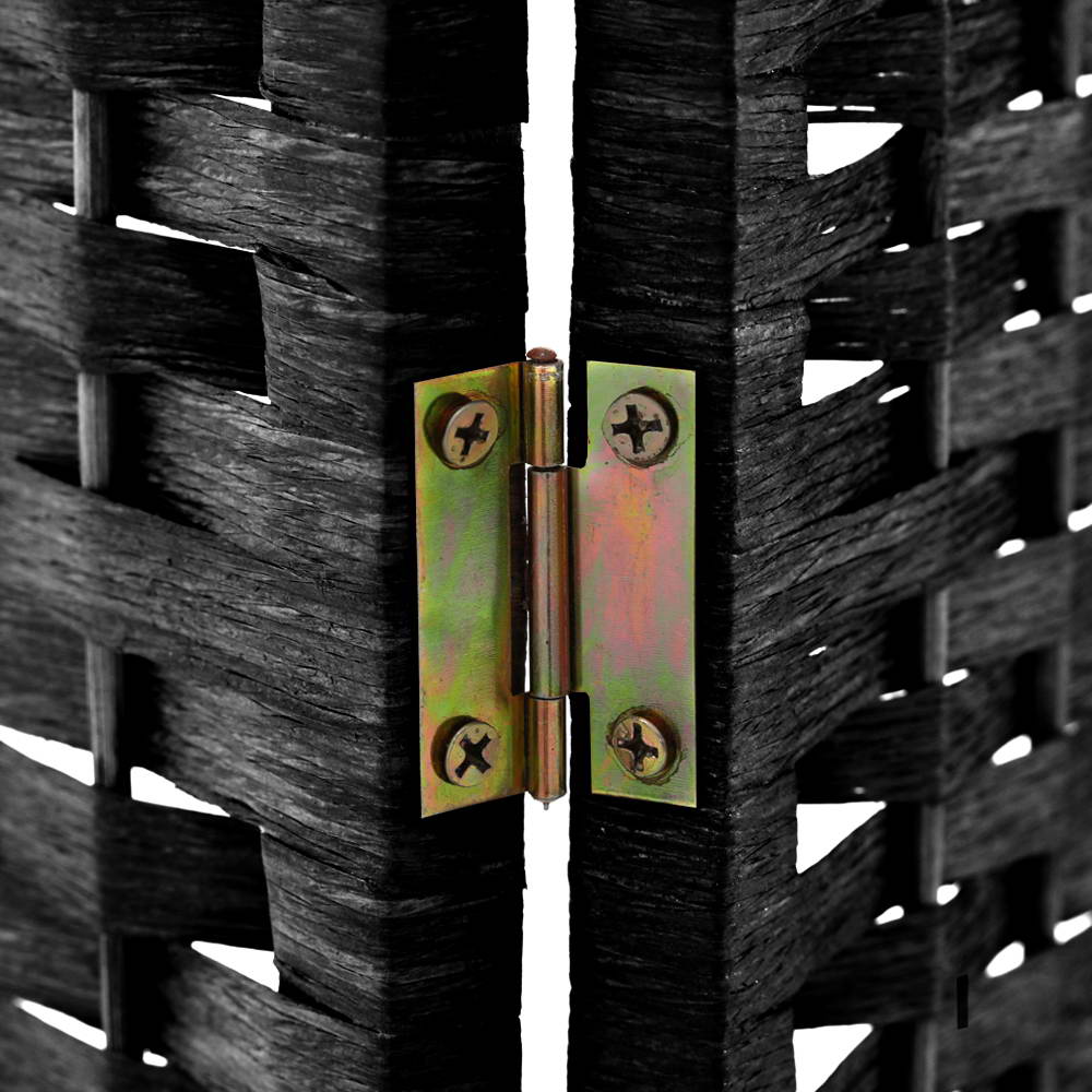 Paynesville 6 Panel Woven Room Divider Screen, Black