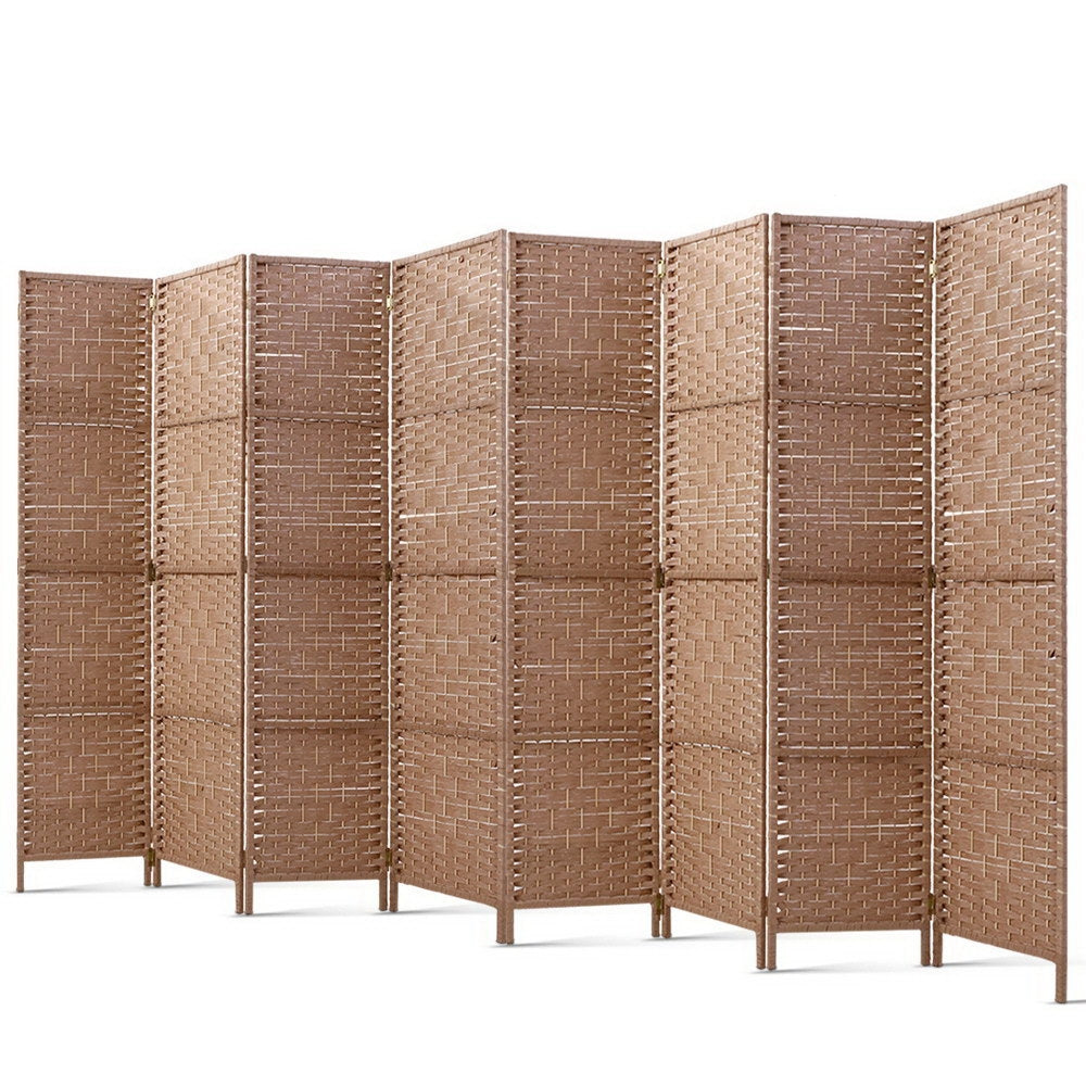 Paynesville 8 Panel Woven Room Divider Screen, Natural