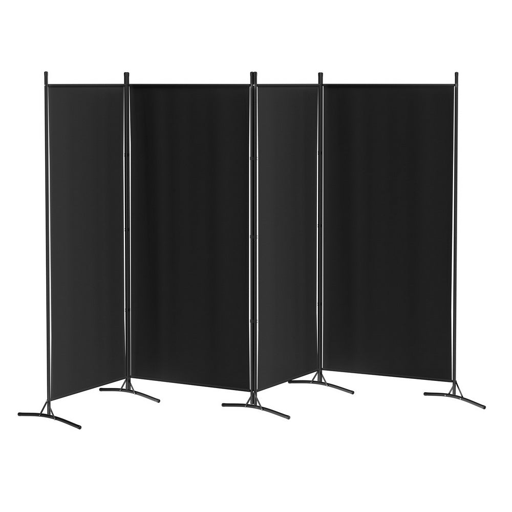 Mallacoota 4 Panel Fabric Room Divider Screen, Black view 7