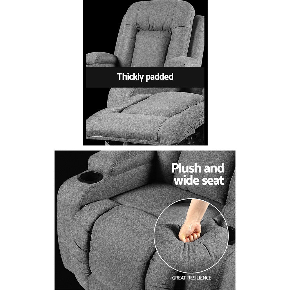 Artiss Electric Massage Recliner Chair - Grey